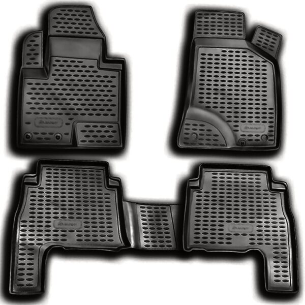 Novline ΜΑΡΚΕ ΠΑΤΑΚΙΑ ΣΕ ΣΚΑΦΗ TPE ΛΑΣΤΙΧΟ ΓΙΑ HYUNDAI SANTA FE 01/2011-2018  ΣΕ ΑΝΘΡΑΚΙ ΣΚΟΥΡΟ ΓΚΡΙ ΧΡΩΜΑ NOVLINE - 4 ΤΕΜ.