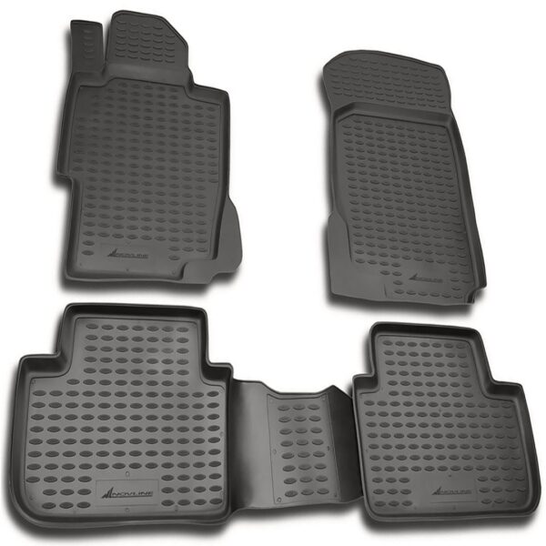Novline ΜΑΡΚΕ ΠΑΤΑΚΙΑ ΣΕ ΣΚΑΦΗ TPE ΛΑΣΤΙΧΟ ΓΙΑ HONDA ACCORD 06/2008-2014  ΣΕ ΑΝΘΡΑΚΙ ΣΚΟΥΡΟ ΓΚΡΙ ΧΡΩΜΑ NOVLINE - 4 ΤΕΜ.