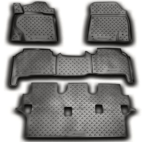 Novline ΜΑΡΚΕ ΠΑΤΑΚΙΑ ΣΕ ΣΚΑΦΗ TPE ΛΑΣΤΙΧΟ ΓΙΑ LEXUS LX570 2007+  ΣΕ ΑΝΘΡΑΚΙ ΣΚΟΥΡΟ ΓΚΡΙ ΧΡΩΜΑ NOVLINE - 4 ΤΕΜ.