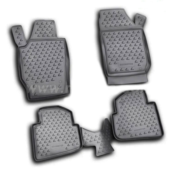 Novline ΜΑΡΚΕ ΠΑΤΑΚΙΑ ΣΕ ΣΚΑΦΗ TPE ΛΑΣΤΙΧΟ ΓΙΑ SKODA ROOMSTER 09/2006+  ΣΕ ΜΑΥΡΟ ΧΡΩΜΑ NOVLINE - 4 ΤΕΜ.