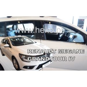 Heko ΑΝΕΜΟΘΡΑΥΣΤΕΣ ΓΙΑ RENAULT MEGANE 5D 2016+  GRANDTOUR WAGON  ΣΕΤ ΑΥΤΟΚΙΝΗΤΟΥ ΑΠΟ ΕΥΚΑΜΠΤΟ ΦΙΜΕ ΠΛΑΣΤΙΚΟ HEKO - 4 ΤΕΜ.