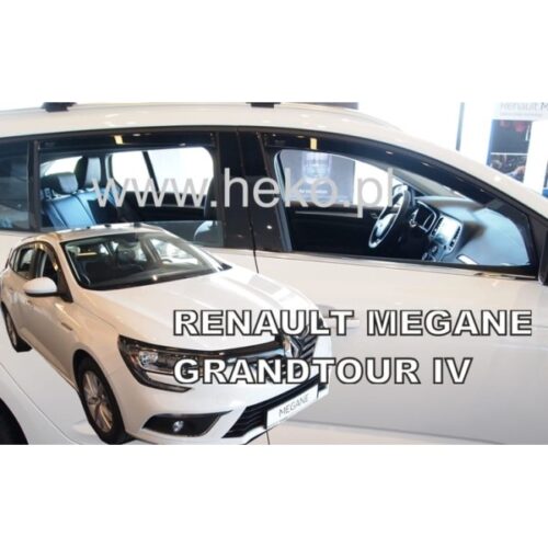 Heko ΑΝΕΜΟΘΡΑΥΣΤΕΣ ΓΙΑ RENAULT MEGANE 5D 2016+  GRANDTOUR WAGON  ΣΕΤ ΑΥΤΟΚΙΝΗΤΟΥ ΑΠΟ ΕΥΚΑΜΠΤΟ ΦΙΜΕ ΠΛΑΣΤΙΚΟ HEKO – 4 ΤΕΜ.