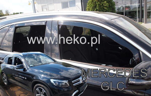 Heko ΑΝΕΜΟΘΡΑΥΣΤΕΣ ΓΙΑ MERCEDES GLC X253 5D 2016+   ΣΕΤ ΑΥΤΟΚΙΝΗΤΟΥ ΑΠΟ ΕΥΚΑΜΠΤΟ ΦΙΜΕ ΠΛΑΣΤΙΚΟ HEKO - 4 ΤΕΜ.