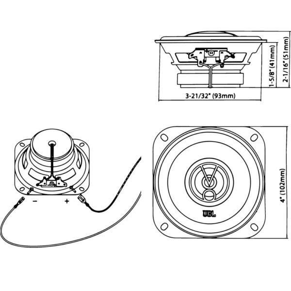 Jbl ΗΧΕΙΑ JBL STAGE1 41F 4 ΙΝΤΣΕΣ 102mm 2 ΔΡΟΜΩΝ / 25W RMS/ 125W peak  2ΤΕΜ. - Image 4