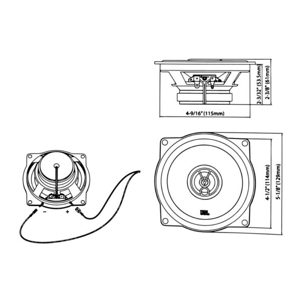 Jbl ΗΧΕΙΑ JBL STAGE1 51F 5 ΙΝΤΣΕΣ 130mm 2 ΔΡΟΜΩΝ / 30W RMS/ 150W peak 2ΤΕΜ. - Image 4
