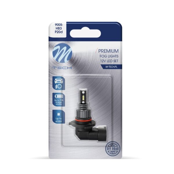 M-Tech HB3 9005 12V P20d 6xSMD1616 LED 6.000K 280lm  PREMIUM FOG LED  M-TECH - 1 ΤΕΜ. - Image 2
