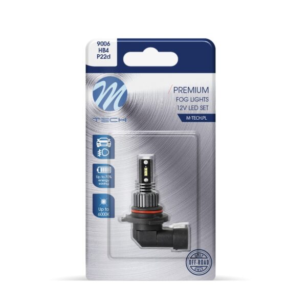 M-Tech HB4 9006 12V P22d 6xSMD1616 LED 6.000K 280lm PREMIUM FOG LED  M-TECH - 1 ΤΕΜ. - Image 2