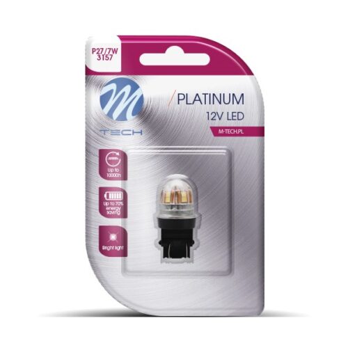 M-Tech P27/7W 3157 12/24V W2.5x16q 2,8W 15xSMD LED ΛΕΥΚΟ CANBUS BLISTER M-TECH – 1ΤΕΜ.