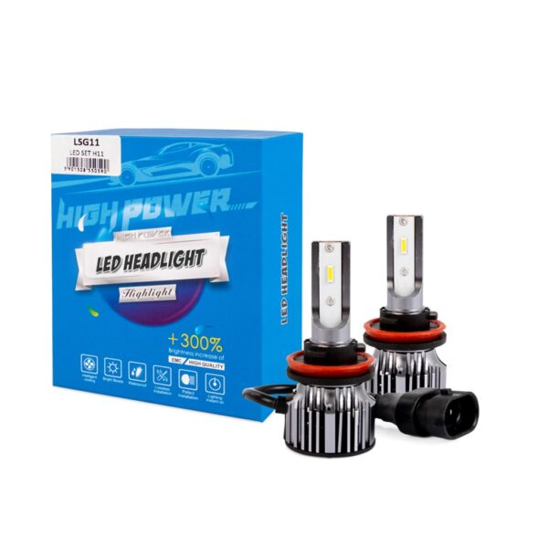 M-Tech H11  12>24V 6.500K 5.000lm 50W CSP1860 LED LSG SERIES +300% KIT M-TECH - 2 ΤΕΜ.
