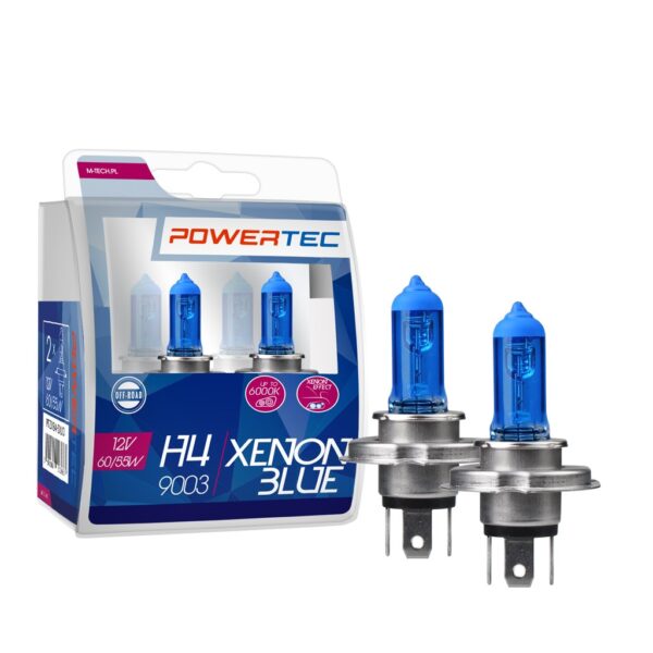 M-Tech H4 12V 60/55W P43t 5.000K POWERTEC XENON BLUE M-TECH -  2ΤΕΜ.