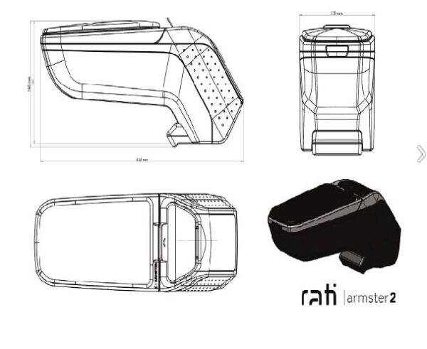 Rati ΤΕΜΠΕΛΗΣ ΑΥΤΟΚΙΝΗΤΟΥ ARMSTER 2 ΑΣΗΜΙ ΜΕ ΤΣΕΠΗ ΓΙΑ FIAT 500e 2020+ ΜΟΝΟ ΓΙΑ ΤΟ ΗΛΕΚΤΡΙΚΟ RATI - 1τεμ. - Image 4