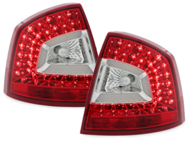 Dectane ΦΑΝΑΡΙΑ ΠΙΣΩ ΓΙΑ SKODA OCTAVIA 5 1Z LIM. 2004-2011 LiTEC LED RED/CLEAR - 2 ΤΕΜ