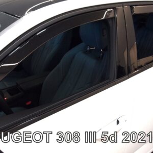 Heko ΑΝΕΜΟΘΡΑΥΣΤΕΣ ΓΙΑ PEUGEOT 308 5D 2021+ ΣΕΤ ΑΥΤΟΚΙΝΗΤΟΥ ΑΠΟ ΕΥΚΑΜΠΤΟ ΦΙΜΕ ΠΛΑΣΤΙΚΟ HEKO - 4 ΤΕΜ.
