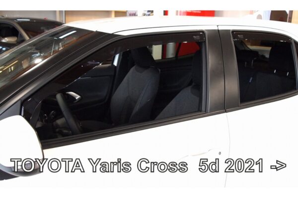 Heko ΑΝΕΜΟΘΡΑΥΣΤΕΣ ΓΙΑ TOYOTA YARIS CROSS 5D 2021+  ΣΕΤ ΑΥΤΟΚΙΝΗΤΟΥ ΑΠΟ ΕΥΚΑΜΠΤΟ ΦΙΜΕ ΠΛΑΣΤΙΚΟ HEKO - 4 ΤΕΜ.