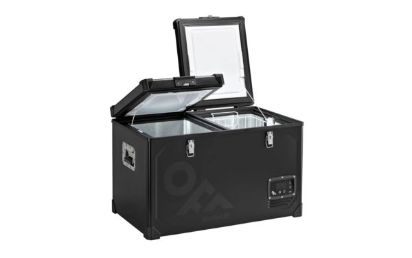 INDEL B ΨΥΓΕΙΟ TB65DD STEEL BLACK ΜΕΤΑΛΛΙΚΟ ΜΕ 2 ΘΑΛΑΜΟΥΣ 60L (36L+24L) 12/24V 85W 499x810x492mm  INDEL B - 1 TEM. - Image 2