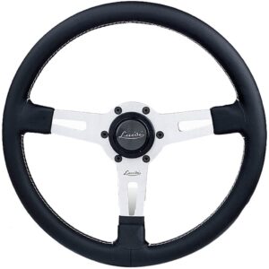 Luisi ΤΙΜΟΝΙ SHARAV 315 ΜΑΥΡΟ 315mm ΔΕΡΜΑΤΙΝΟ ΤΡΙΑΚΤΙΝΟ ΜΕ ΑΣΗΜΙ ΛΑΜΑ