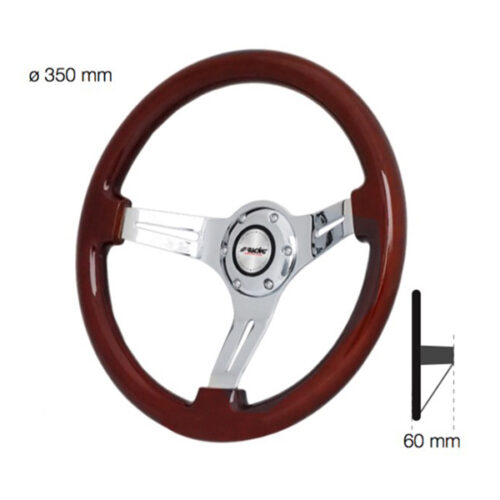 Simoni Racing ΤΙΜΟΝΙ DIDIER ΞΥΛΙΝΟ/ΧΡΩΜΙΟ ΤΡΙΛΑΜΟ ΒΑΘΥ 6cm 350mm
