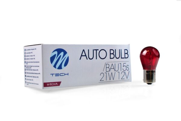 M-Tech BAU15s 12V 21W ΜΟΝΟΠΟΛΙΚΟ ΠΑΡΑΚΕΝΤΡΟ ΚΟΚΚΙΝΟ ΦΩΣ ΚΟΥΤΙ 10ΤΕΜ.