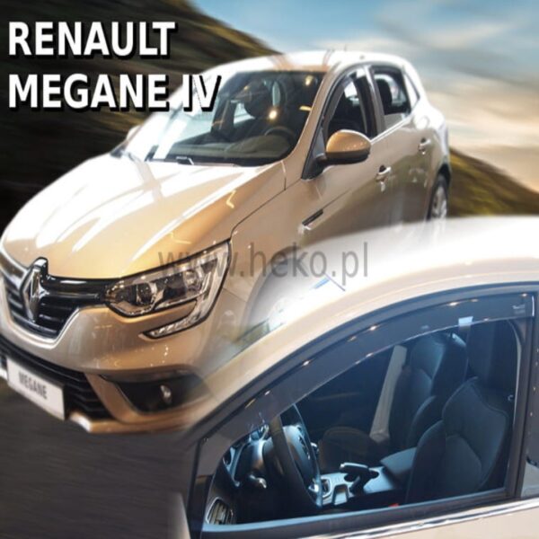 Heko ΑΝΕΜΟΘΡΑΥΣΤΕΣ ΓΙΑ RENAULT MEGANE 5D 2016+ ΖΕΥΓΑΡΙ ΑΠΟ ΕΥΚΑΜΠΤΟ ΦΙΜΕ ΠΛΑΣΤΙΚΟ HEKO - 2 ΤΕΜ.