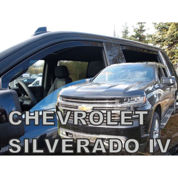 Heko ΑΝΕΜΟΘΡΑΥΣΤΕΣ ΓΙΑ CHEVROLET SILVERADO 4D 2019+ ΣΕΤ ΑΥΤΟΚΙΝΗΤΟΥ ΑΠΟ ΕΥΚΑΜΠΤΟ ΦΙΜΕ ΠΛΑΣΤΙΚΟ HEKO - 4 ΤΕΜ.