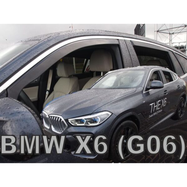 Heko ΑΝΕΜΟΘΡΑΥΣΤΕΣ ΓΙΑ BMW X6 G06 5D 2019+ ΣΕΤ ΑΥΤΟΚΙΝΗΤΟΥ ΑΠΟ ΕΥΚΑΜΠΤΟ ΦΙΜΕ ΠΛΑΣΤΙΚΟ HEKO - 4 ΤΕΜ.