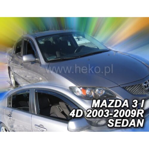 Heko ΑΝΕΜΟΘΡΑΥΣΤΕΣ ΓΙΑ MAZDA 3 4D 2003-2009 ΣΕΤ ΑΥΤΟΚΙΝΗΤΟΥ ΑΠΟ ΕΥΚΑΜΠΤΟ ΦΙΜΕ ΠΛΑΣΤΙΚΟ HEKO – 4 ΤΕΜ.