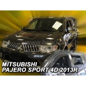 Heko ΑΝΕΜΟΘΡΑΥΣΤΕΣ ΓΙΑ MITSUBISHI PAJERO SPORT 5D 2013-2018 ΣΕΤ ΑΥΤΟΚΙΝΗΤΟΥ ΑΠΟ ΕΥΚΑΜΠΤΟ ΦΙΜΕ ΠΛΑΣΤΙΚΟ HEKO - 4 ΤΕΜ.