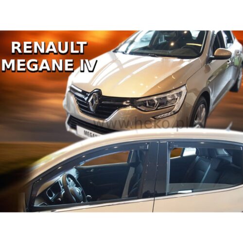 Heko ΑΝΕΜΟΘΡΑΥΣΤΕΣ ΓΙΑ RENAULT MEGANE 5D 2016+ ΣΕΤ ΑΥΤΟΚΙΝΗΤΟΥ ΑΠΟ ΕΥΚΑΜΠΤΟ ΦΙΜΕ ΠΛΑΣΤΙΚΟ HEKO – 4 ΤΕΜ.