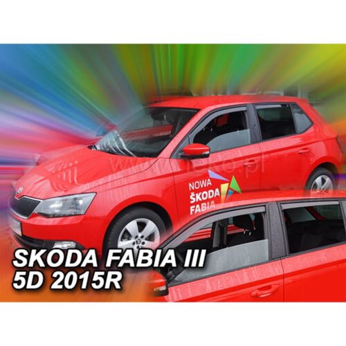 Heko ΑΝΕΜΟΘΡΑΥΣΤΕΣ ΓΙΑ SKODA FABIA III 5D 2014+ HTB  ΣΕΤ ΑΥΤΟΚΙΝΗΤΟΥ ΑΠΟ ΕΥΚΑΜΠΤΟ ΦΙΜΕ ΠΛΑΣΤΙΚΟ HEKO – 4 ΤΕΜ.