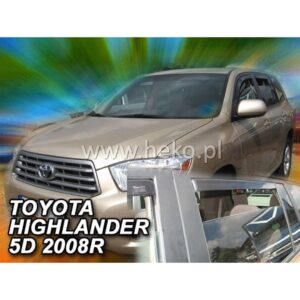 Heko ΑΝΕΜΟΘΡΑΥΣΤΕΣ ΓΙΑ TOYOTA HIGHLANDER 5D 2007+ ΣΕΤ ΑΥΤΟΚΙΝΗΤΟΥ ΑΠΟ ΕΥΚΑΜΠΤΟ ΦΙΜΕ ΠΛΑΣΤΙΚΟ HEKO - 4 ΤΕΜ.