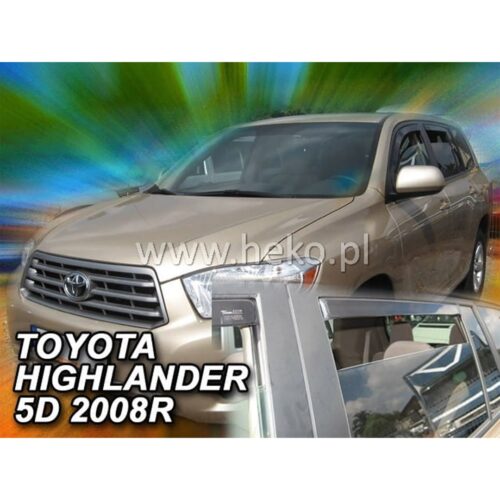 Heko ΑΝΕΜΟΘΡΑΥΣΤΕΣ ΓΙΑ TOYOTA HIGHLANDER 5D 2007+ ΣΕΤ ΑΥΤΟΚΙΝΗΤΟΥ ΑΠΟ ΕΥΚΑΜΠΤΟ ΦΙΜΕ ΠΛΑΣΤΙΚΟ HEKO – 4 ΤΕΜ.