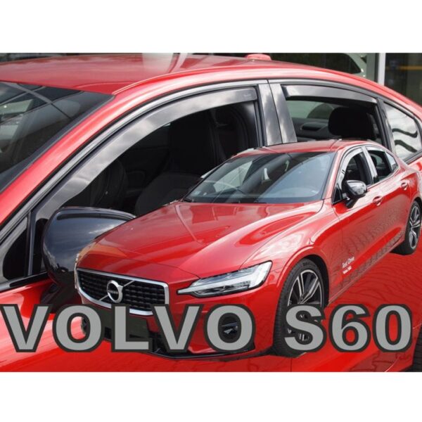Heko ΑΝΕΜΟΘΡΑΥΣΤΕΣ ΓΙΑ VOLVO S60 4D 2018+ ΣΕΤ ΑΥΤΟΚΙΝΗΤΟΥ ΑΠΟ ΕΥΚΑΜΠΤΟ ΦΙΜΕ ΠΛΑΣΤΙΚΟ HEKO - 4 ΤΕΜ.