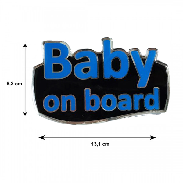 Race Axion BABY ON BOARD ΑΥΤΟΚΟΛΛΗΤΟ ΕΞΩΤΕΡΙΚΗΣ ΧΡΗΣΗΣ 13,1 Χ 8,3cm ΜΠΛΕ/ΜΑΥΡΟ/ΧΡΩΜΙΟ ΜΕ ΕΠΙΚΑΛΥΨΗ ΣΜΑΛΤΟΥ - 1 ΤΕΜ. - Image 2