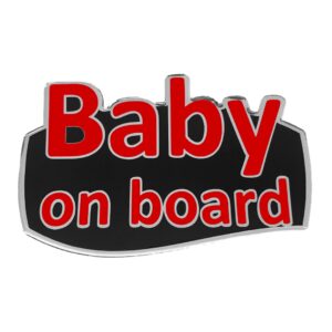 Race Axion BABY ON BOARD ΑΥΤΟΚΟΛΛΗΤΟ ΕΞΩΤΕΡΙΚΗΣ ΧΡΗΣΗΣ 18,7 Χ 11,9 cm ΚΟΚΚΙΝΟ/ΜΑΥΡΟ/ΧΡΩΜΙΟ ΜΕ ΕΠΙΚΑΛΥΨΗ ΕΠΟΞΕΙΔΙΚΗΣ ΡΥΤΙΝΗΣ (ΥΓΡΟ ΓΥΑΛΙ) - 1 ΤΕΜ.