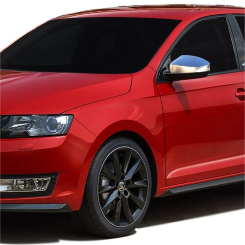 S-dizayn ΚΑΠΑΚΙΑ ΚΑΘΡΕΠΤΗ ΧΡΩΜΙΟΥ ΜΕΤΑΛΛΙΚΑ ΓΙΑ SKODA RAPID 4D 2013+ ΧΡΩΜΙΟ ΜΕΤΑΛΛΙΚΑ