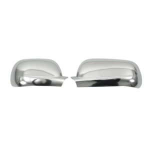 Omtec ΚΑΠΑΚΙΑ ΚΑΘΡΕΠΤΩΝ ΓΙΑ SEAT IBIZA 5D 1999-2002 /TOLEDO/ CORDOBA/ BORA/ GOLF 4/ PASSAT ΧΡΩΜΙΟΥ ΑΣΥΜΜΕΤΡΑ ΣΑΤΙΝΕ ΠΛΑΣΤΙΚΑ - 2 ΤΕΜ.