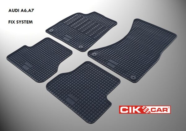 Cik ΜΑΡΚΕ ΠΑΤΑΚΙΑ ΣΕ ΣΚΑΦΗ ΛΑΣΤΙΧΟ ΓΙΑ AUDI A6 2011-2018 / A7 2010-2018 ΣΕ ΜΑΥΡΟ ΧΡΩΜΑ ΜΕ ΚΟΥΜΠΩΜΑΤΑ CIK - 4 ΤΕΜ. - Image 2