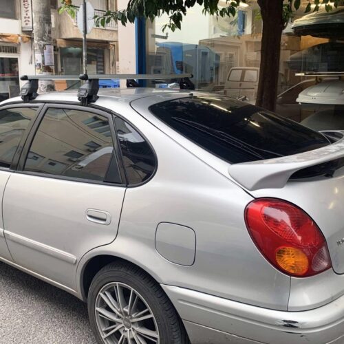 MENABO KIT ΜΕ ΜΠΑΡΕΣ ΟΡΟΦΗΣ ΓΙΑ TOYOTA COROLLA HTB 5D 1997-2001 ΑΛΟΥΜΙΝΙΟΥ TEMA MENABO (AL1-3360-FIX026G)-2 ΤΕΜ.