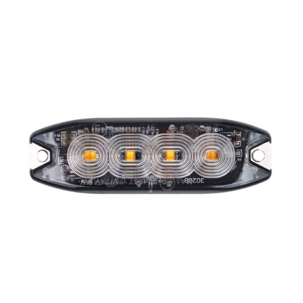 Amio ΣΤΡΟΜΠΟ 12/24V 10x3x0,9cm ΠΟΡΤΟΚΑΛΙ 4LED 12W (4x3W) R65 R10 IP68 AMiO - 1 ΤΕΜ.