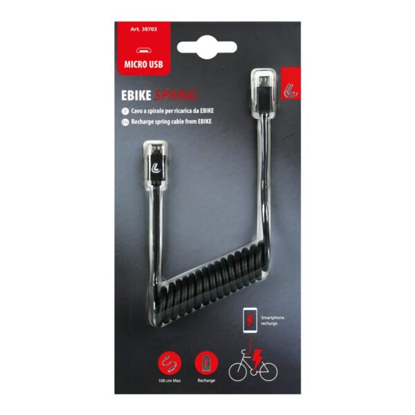 Lampa ΚΑΛΩΔΙΟ ΦΟΡΤΙΣΗΣ ΚΙΝΗΤΟΥ E-BIKE SPRING MICRO USB- MICRO USB ΣΠΙΡΑΛ 25-100cm - Image 4