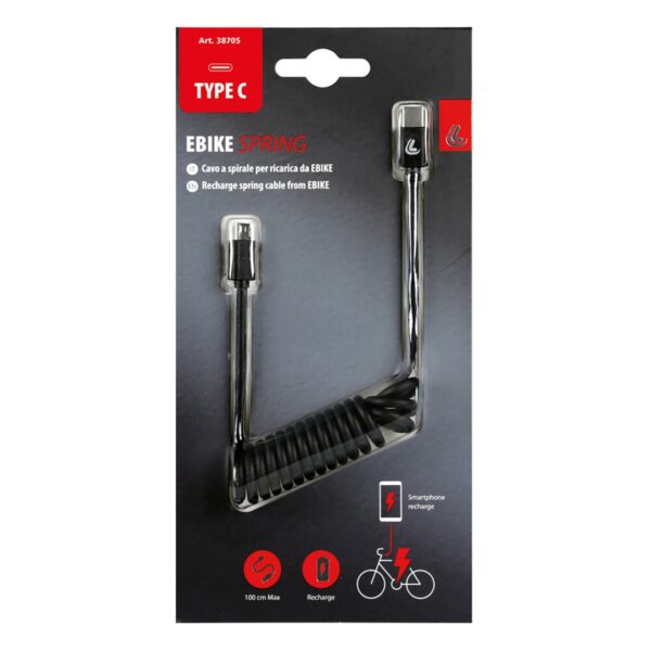 Lampa ΚΑΛΩΔΙΟ ΦΟΡΤΙΣΗΣ E-BIKE SPRING MICRO USB-TYPE-C ΣΠΙΡΑΛ 25-100cm - Image 4