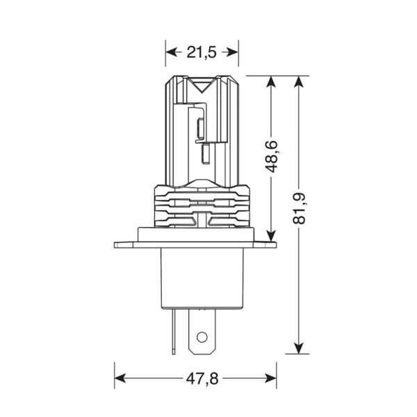Lampa H4 HALO KILLER P43t 9-32V -20W  - 6500K - 3200lm HALO LED KIT SERIES 10 (12 LED ZES CHIPS) - 2 ΤΕΜ. - Image 2