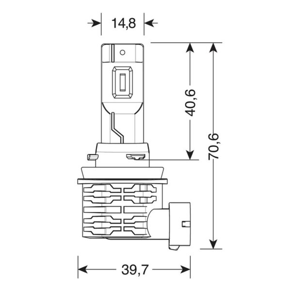 Lampa H8-H9-H11-H16 HALO KILLER PGJ19-X 9-32V -20W - 6500K - 3200lm HALO LED KIT SERIES 10 (12 LED ZES CHIPS) - 2 ΤΕΜ. - Image 3