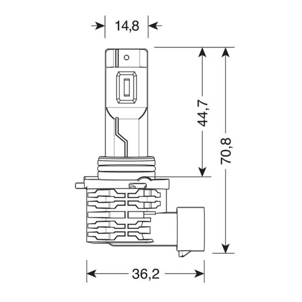 Lampa H10-HB3 9005 HALO KILLER P20d 9-32V -20W - 6500K - 3200lm HALO LED KIT SERIES 10 (12 LED ZES CHIPS) - 2 ΤΕΜ. - Image 3