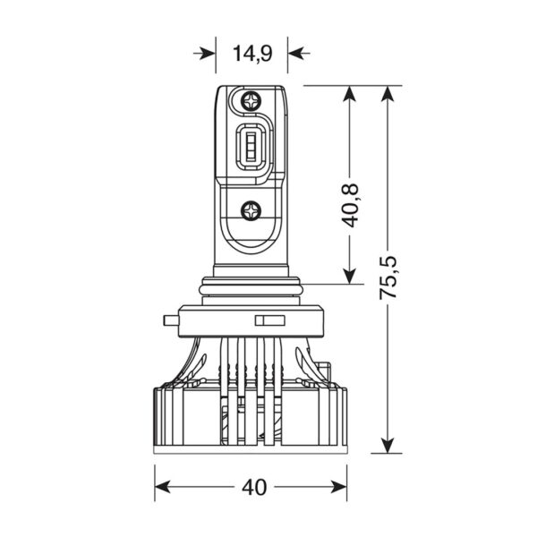 Lampa H10/HB3 9005 9-32V 6.500K 6.000lm 72W P20d HALO LED SERIE 7 COMPACT 6LED CREE 2ΤΕΜ. LED KIT - Image 2
