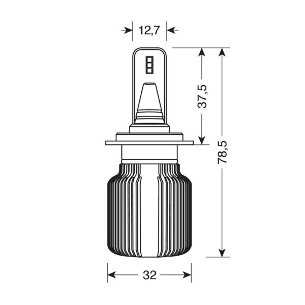 Lampa H7 9-32V PX26d 6LED 6.500K 4.000lm 20W CANBUS SEOUL CSP-Y19chips HALO LED BLADE 2ΤΕΜ. - Image 4