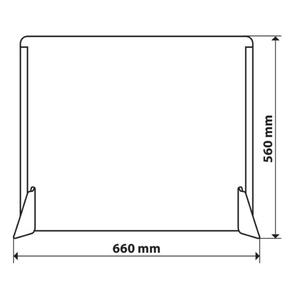 Lampa ΠΡΟΣΤΑΤΕΥΤΙΚΟ ΔΙΑΧΩΡΙΣΤΙΚΟ ΤΖΑΜΙ PLEXIGLASS 3mm 66x56cm ΚΑΙ ΒΑΣΕΙΣ ΣΤΗΡΙΞΗΣ ΑΛΟΥΜΙΝΙΟΥ - Image 3