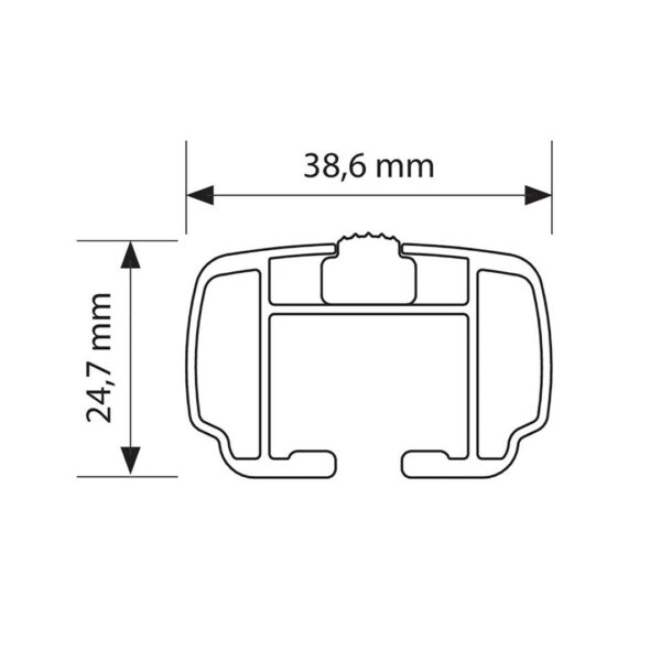 Nordrive ΜΠΑΡΕΣ ΟΡΟΦΗΣ ΑΛΟΥΜΙΝΙΟΥ (XL) 140cm HELIO 2 ΤΕΜ. max90kg - Image 4