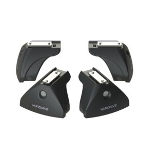 Nordrive ΣΤΑΝΤΑΡ ΠΟΔΙ ΜΕ ΚΑΠΑΚΙΑ ΚΑΙ ΚΛΕΙΔΑΡΙΑ  EVOS LP LOW PROFILE (111x 70mm ) ΧΑΜΗΛΟ ΠΡΟΦΙΛ NORDRIVE - 4 ΤΕΜ.