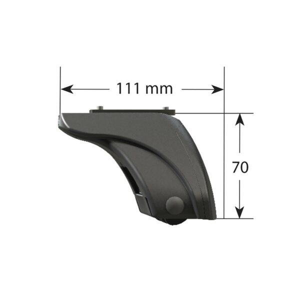 Nordrive ΣΤΑΝΤΑΡ ΠΟΔΙ ΜΕ ΚΑΠΑΚΙΑ ΚΑΙ ΚΛΕΙΔΑΡΙΑ  EVOS LP LOW PROFILE (111x 70mm ) ΧΑΜΗΛΟ ΠΡΟΦΙΛ NORDRIVE - 4 ΤΕΜ. - Image 3